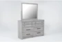 Tundy Grey 6-Drawer Dresser/Mirror - Side