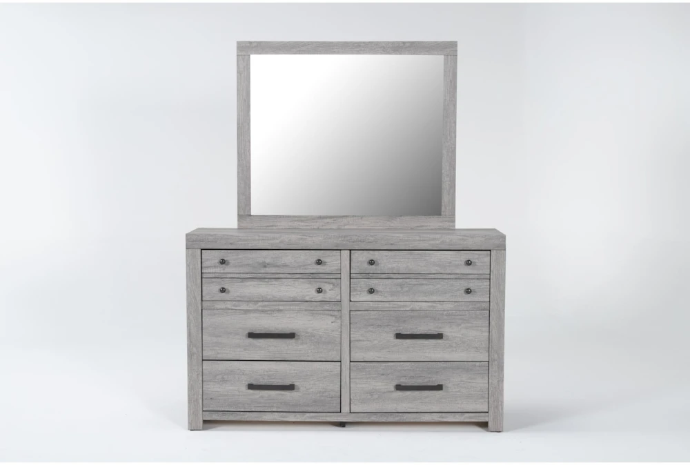 Tundy Grey 6-Drawer Dresser/Mirror