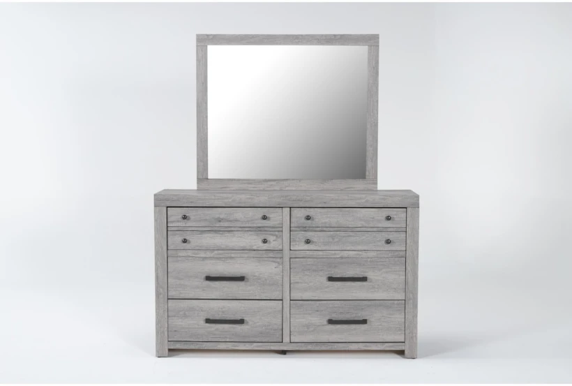 Tundy Grey 6-Drawer Dresser/Mirror - 360
