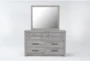 Tundy Grey 6-Drawer Dresser/Mirror - Signature