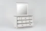 Sawie White 9-Drawer Dresser/Mirror - Side