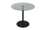 Cadiz Clear Glass And Matte Black 36 Inch Round Bistro Table - Detail