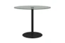 Cadiz Clear Glass And Matte Black 36 Inch Round Bistro Table - Signature