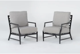 Tybee Outdoor 2 Piece Lounge Chair Conversation Set