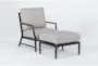 Tybee Outdoor Lounge Chair And Ottoman - Side
