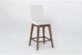Jessy Cream 26" Swivel Counter Stool With Back - Side