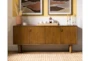 Felix Mid-Century Modern Toasted Natural Oak 4 Door 74" Buffet - Room