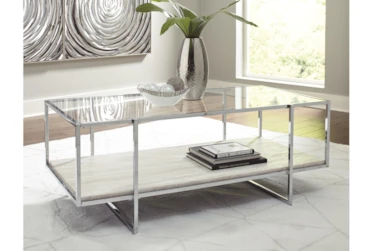 Frances Glass Coffee Table With Storage