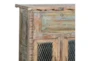 Reclaimed + Mango Wood Cabinet With Iron Inset Doors - Detail