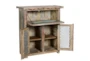 Reclaimed + Mango Wood Cabinet With Iron Inset Doors - Storage