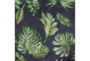 Green Palm Print Storage Ottoman Set Of 2  - Detail