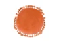16X16 Amberglow Orange Cotton Velvet Round Throw Pillow With Tassel Edge - Front