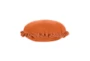 16X16 Amberglow Orange Cotton Velvet Round Throw Pillow With Tassel Edge - Signature