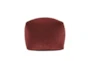 18X18 Brick Red Cotton Velvet Cube Floor Pouf - Front