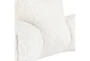 20X31 White Sherpa Snuggle Buddy Backrest Dorm Pillow - Detail
