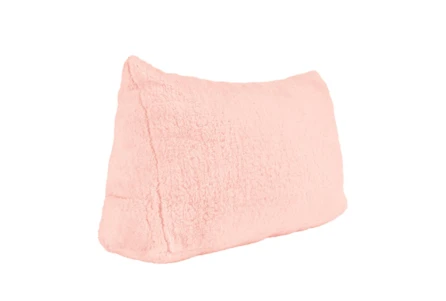 20X35 Pink Peony Sherpa Sidekick Wedge Backrest Dorm Pillow - Main