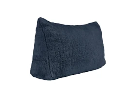 20X35 Navy Blue Sherpa Sidekick Wedge Backrest Dorm Pillow