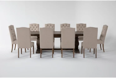 Caden 11 Piece Rectangle Extension 94 Inch Dining Set With Biltmore Chairs
