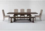 Caden 94"-112" Rectangle Extendable Dining With Biltmore Chairs & Bench Set For 6 - Signature