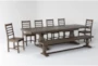 Caden 94"-112" Rectangle Extendable Dining With Bench Set For 8 - Side