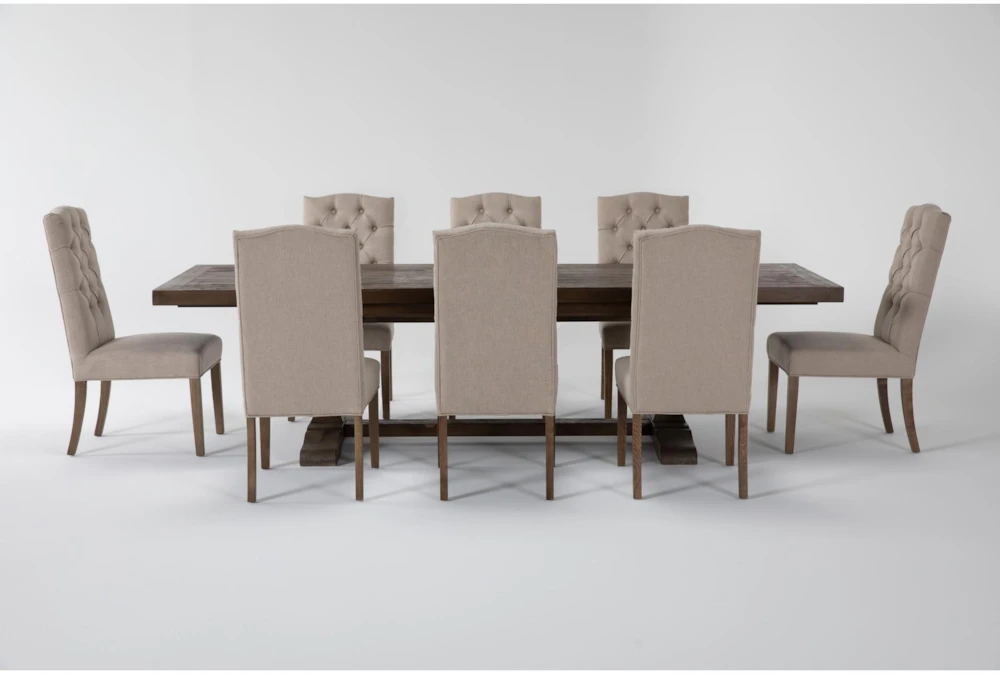 Caden 94"-112" Extendable Dining With Biltmore Chairs Set For 8
