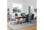 Denim Modern Tapered High Back Dining Chair- Set Of 2 - Room