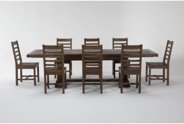 Caden 9 Piece Rectangle Extension 94 Inch Dining Set