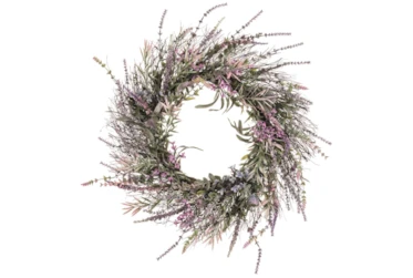 24" Artificial Lavender Wreath