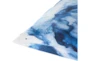 18X18 Bright Blue Watercolor Abstract Throw Pillow - Detail