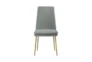 Grey Velvet Modern Tapered High Back Dining Chair- Set Of 2 - Signature