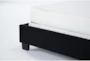 Topanga Black California King Velvet Upholstered Panel Bed - Detail