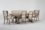 Ellie Dining With Side, Arm Chairs & Bench Set For 6 - Side