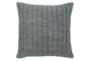 22X22 Stone Gray Stonewashed Flax Linen Woven Throw Pillow - Signature