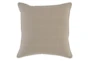 22X22 Natural + Ivory Woven Color Block Stripe Throw Pillow - Back