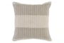 22X22 Natural + Ivory Woven Color Block Stripe Throw Pillow - Signature