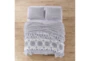 King Quilt-3 Piece Set Reversible Medallion Rows To Trellis Print - Detail