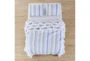 Twin Quilt-2 Piece Set Reversible Stipes To Fish Print - Detail