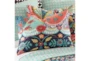 Full/Queen Quilt-3 Piece Set Reversible Colorful Design To Teal Medallions  - Detail