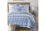 Full/Queen Quilt-3 Piece Set Reversible Stripe Pattern To Medallion  - Room