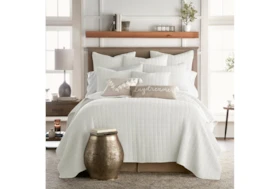 Full/Queen Quilt-3 Piece Set Waffle White