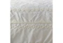 King Comforter-3 Piece Set Tribal Jacquard In Tufted Chenille And Frayed Cotton White - Detail