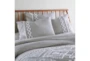 Twin Duvet-2 Piece Set Tribal Jacquard In Tufted Chenille And Frayed Cotton Grey - Detail