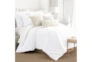 Twin Washed Linen Duvet Cover In White - Signature