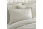 Queen Washed Linen Duvet Cover In Natural  - Detail