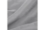King Washed Linen Duvet Cover In Light Grey - Detail