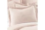 Queen Washed Linen Duvet Cover In Blush - Detail