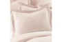 Twin Washed Linen Duvet Cover In Blush - Detail