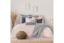 Twin Washed Linen Duvet Cover In Blush - Room