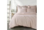 Twin Washed Linen Duvet Cover In Blush - Signature