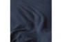 Twin Washed Linen Duvet Cover In Navy - Detail